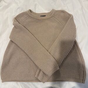 Quince organic cotton fisherman’s crew neck Cozy Ribbed Knit Sweater - S